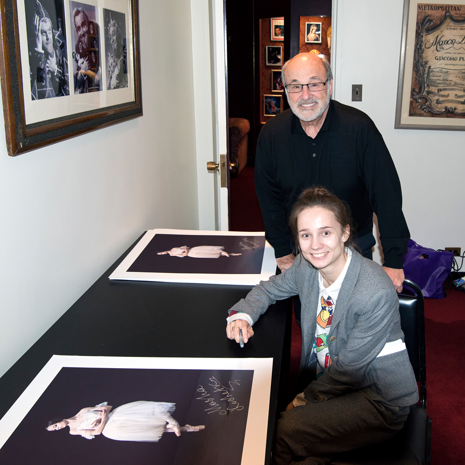 Maria Kochethova Signing Gene Schiavone Ballet Portrait Print